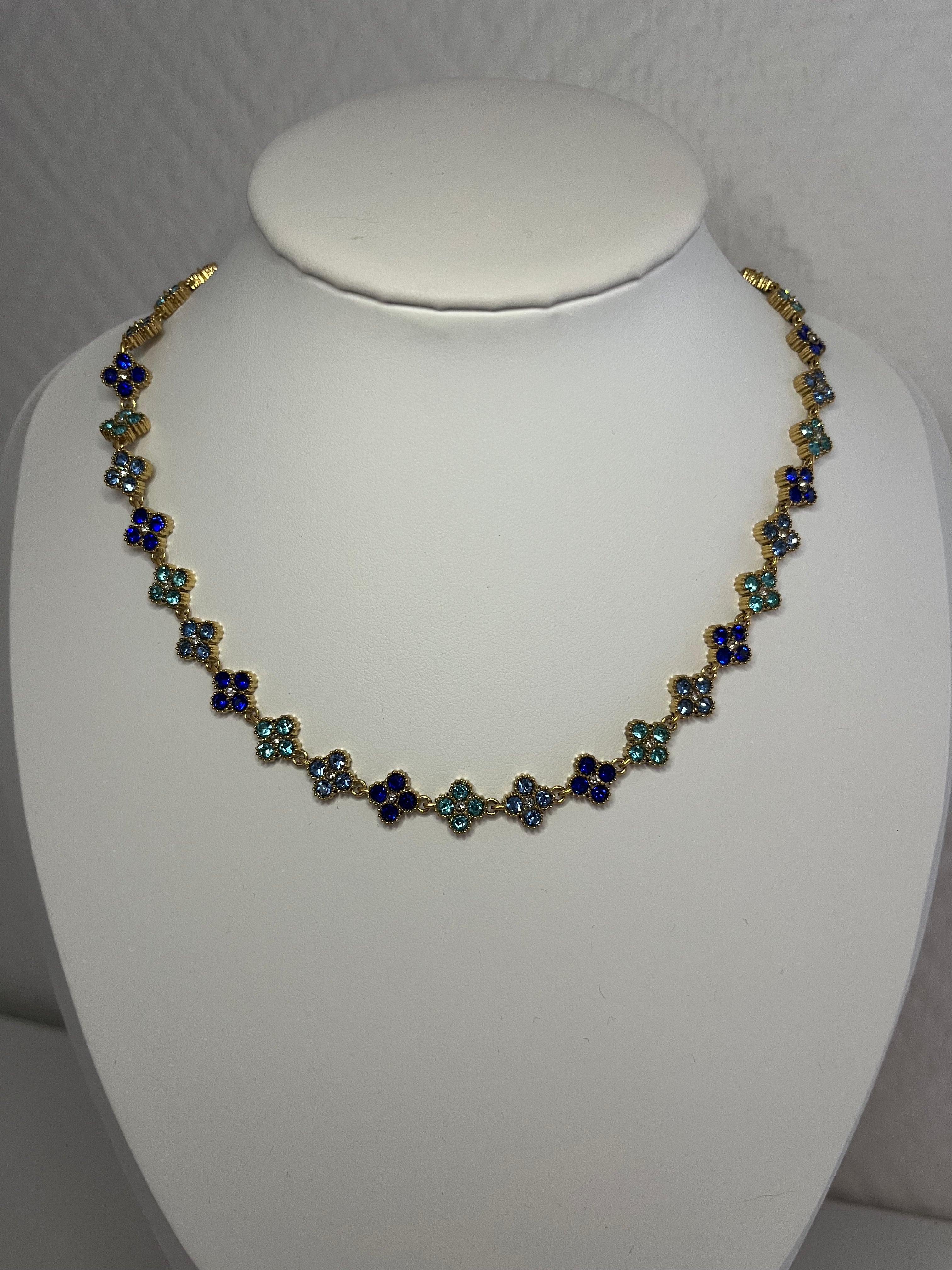 Collier Daisy bleu